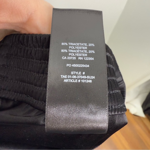ARITZIA Babaton Black Satin Tribute Pull On Pants - Picture 7 of 7
